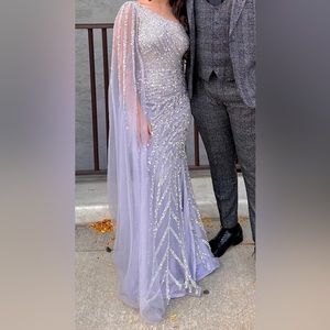 Lavender heavily beaded dress